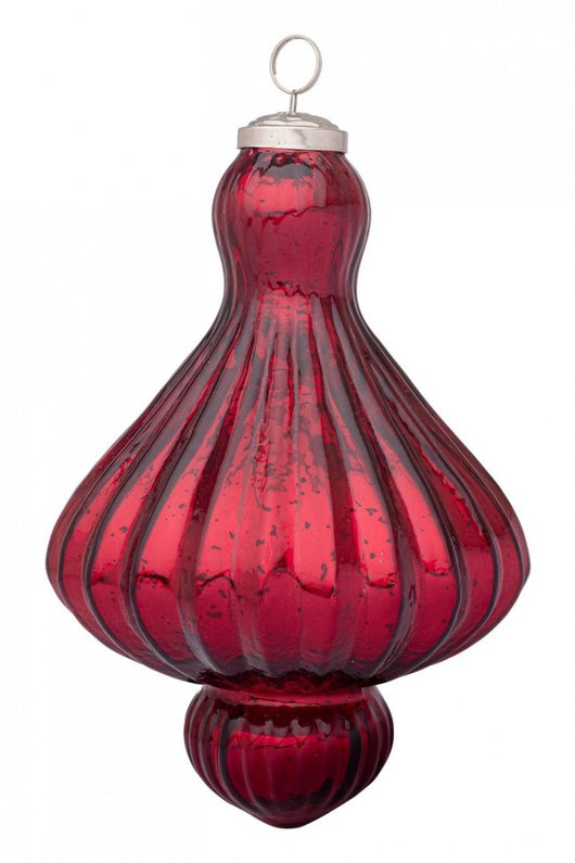 Pendaglio vetro Gloss trottola rosso champagne lucido