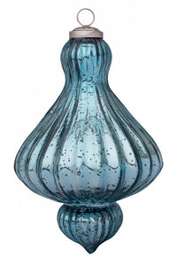 Pendaglio vetro Gloss trottola azzurro lucido