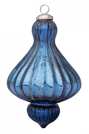 Pendaglio vetro Gloss trottola blu lucido