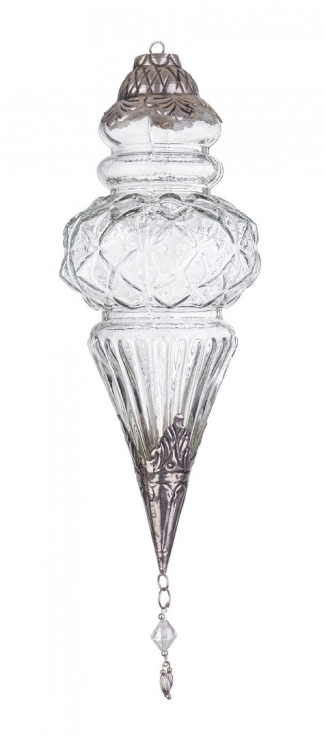 Pendaglio vetro Blaze goccia trasparente H29