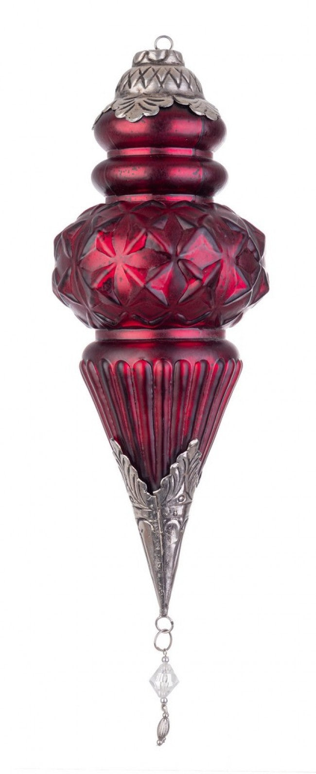 Pendaglio vetro Blaze goccia rosso opaco H29