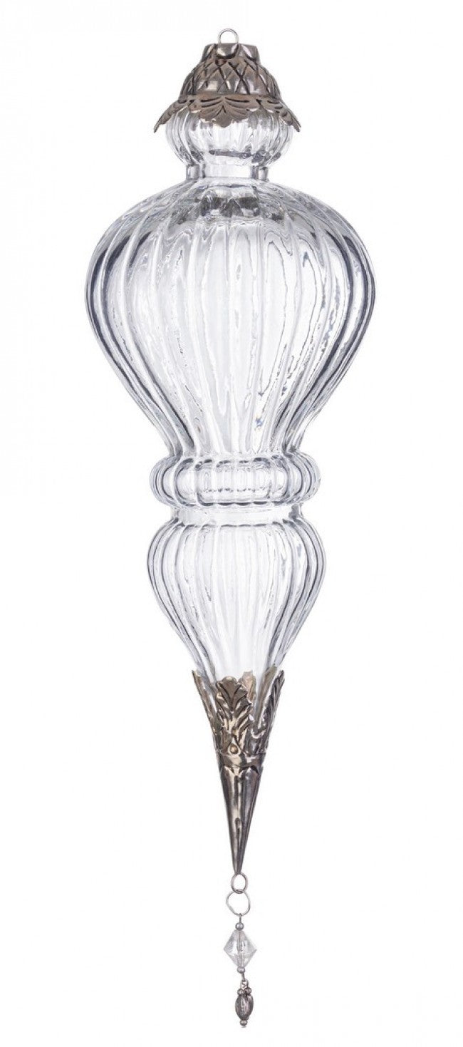 Pendaglio vetro Blaze goccia trasparente H37