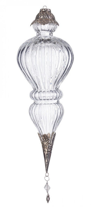 Pendaglio vetro Blaze goccia trasparente H37