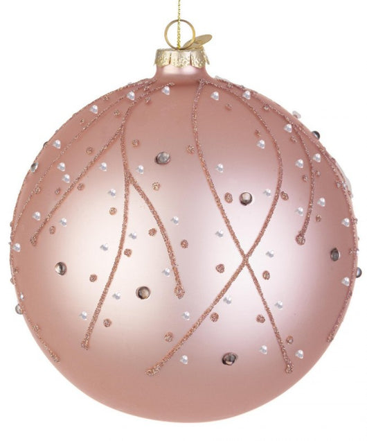 Sfera vetro Sakura tapioca rosso-verde D150