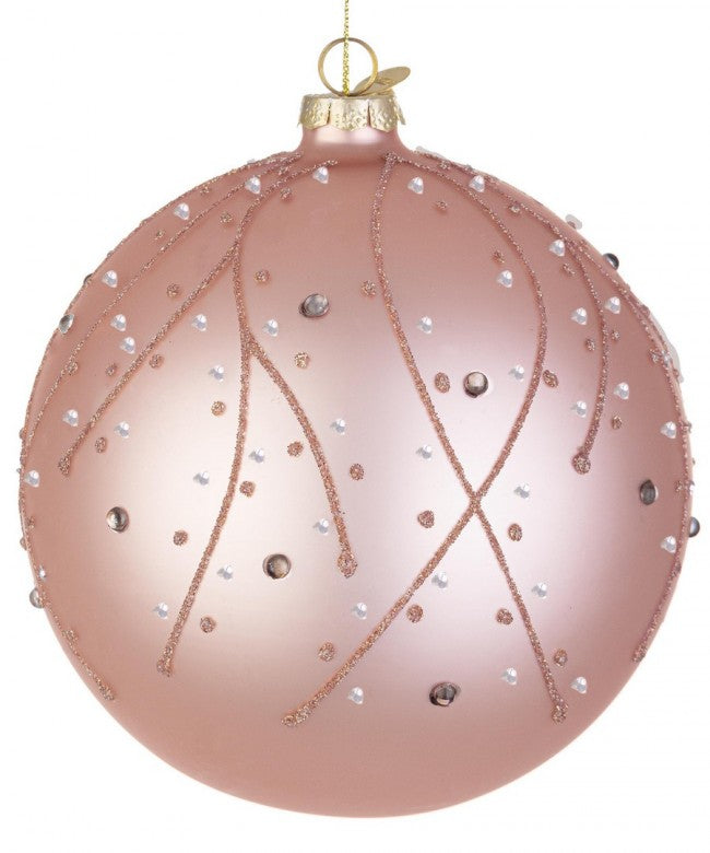 Sfera vetro Sakura tapioca rosso-verde D150