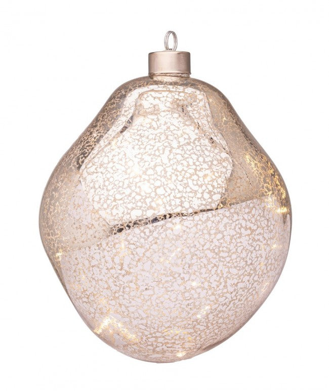 Sfera vetro Organic argento D150 con LED