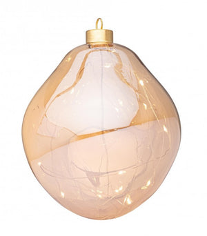 Sfera vetro Organic champagne-trasparente D150 con LED