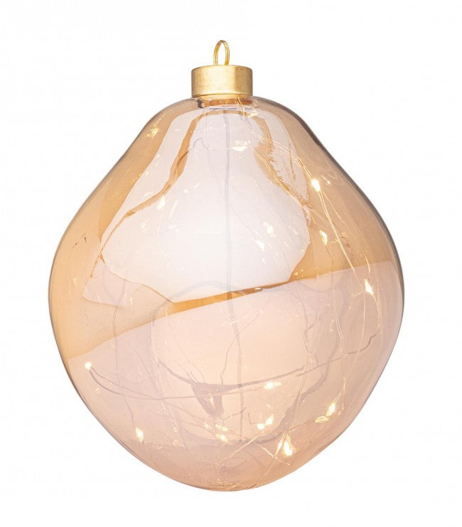 Sfera vetro Organic champagne-trasparente D150 con LED