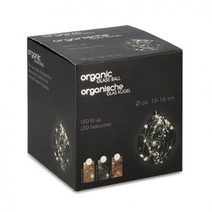 Sfera vetro Organic grigio-trasparente D150 con LED