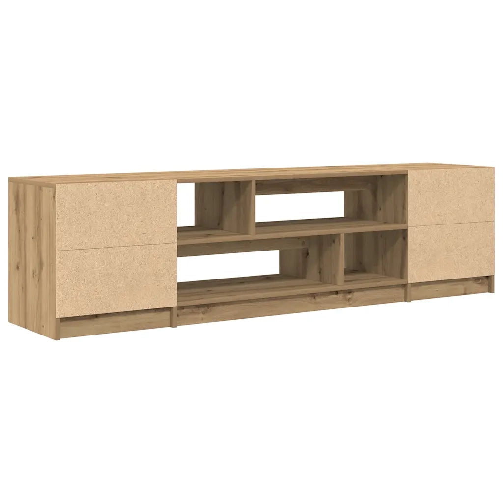 Mobile Porta TV-Credenza per TV Rovere Artigianale 188,5x41x50cm in Truciolato
