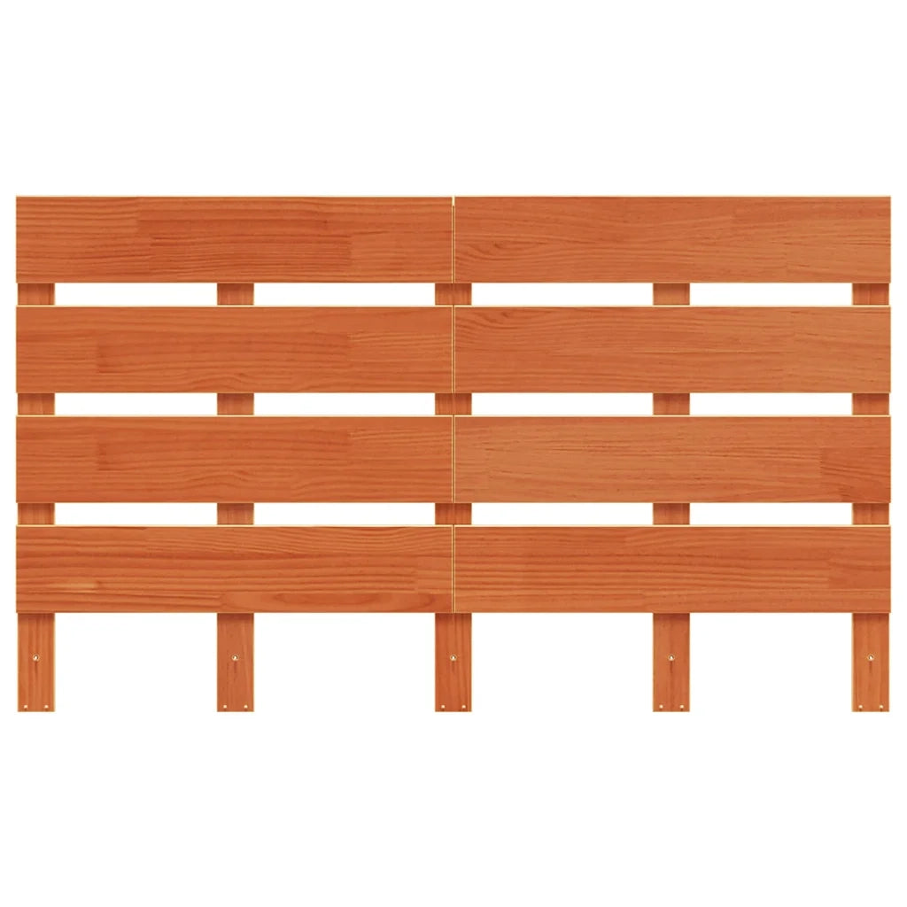Testiera Marrone Cera 120 cm in Legno Massello di Pino 844444