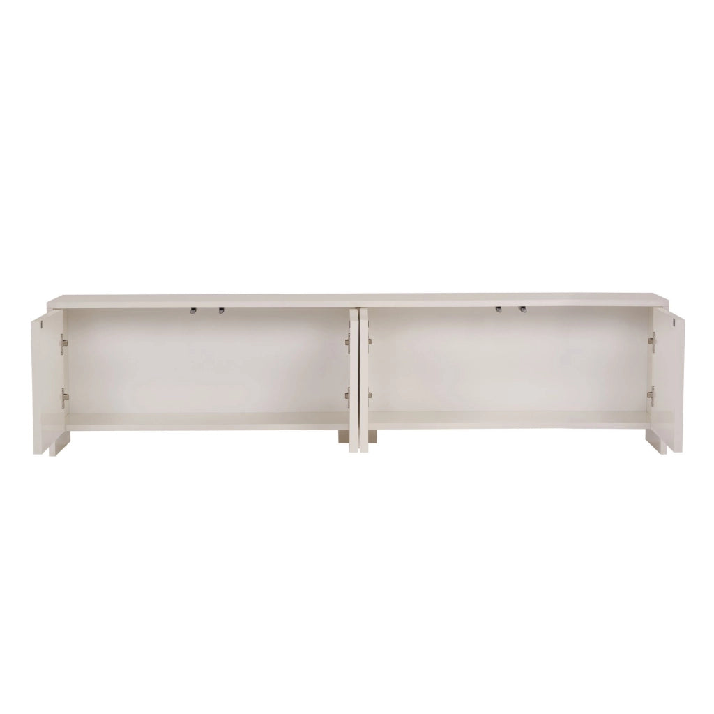 Porta TV in legno "Aurelia" - 180 x 32 x 45 cm - Crema