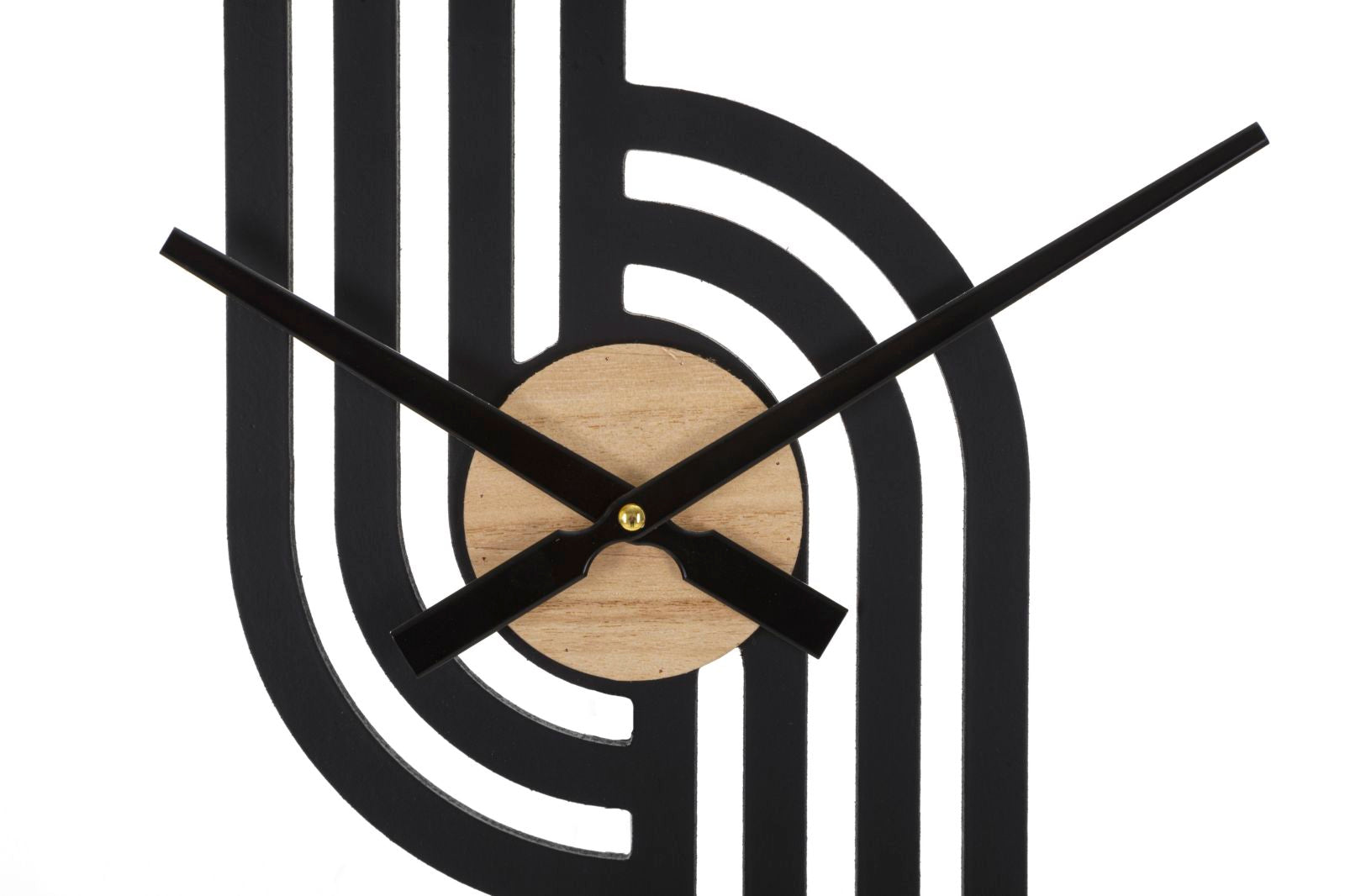 Orologio da muro elegante in metallo e legno cm ø 60x2,5