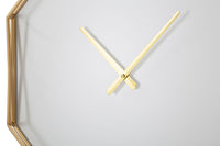 Orologio da muro ottagonale in metallo dorato 56 cm