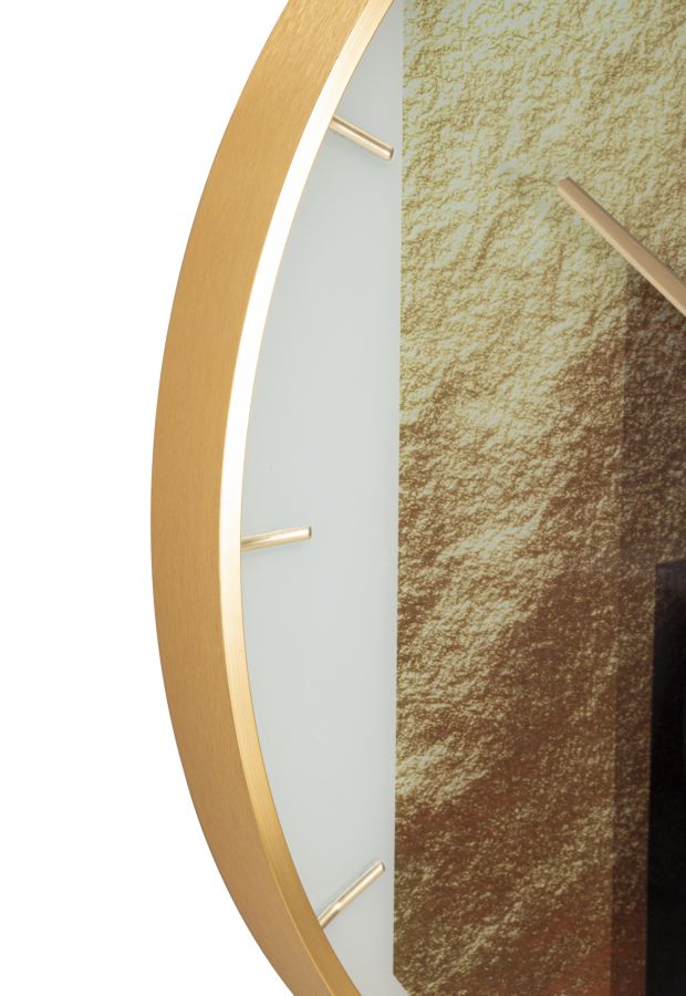 Orologio da Parete in Vetro con Motivo Elegante Ø 60 cm