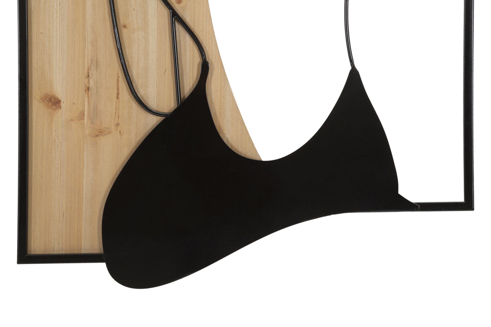 Pannello decorativo 3D eleganza in ferro e legno 60x2x90