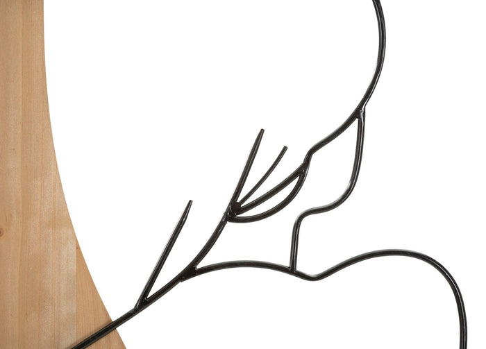 Pannello decorativo 3D eleganza in ferro e legno 60x2x90