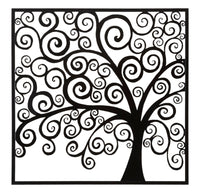 Pannello Decorativo 3D in Ferro Tree Design 100x1x100 cm