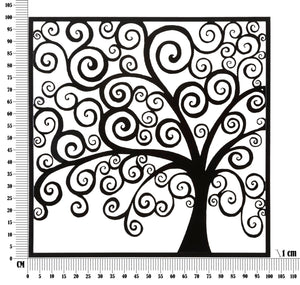 Pannello Decorativo 3D in Ferro Tree Design 100x1x100 cm