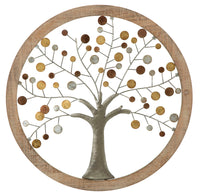 Pannello Decorativo Albero della Vita con Specchio Ø 61 cm