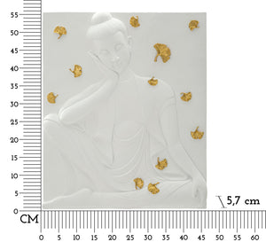 Pannello Decorativo Buddha in Resina 3D cm 46x5,7x55,5