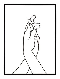 Pannello Decorativo in Ferro Mani Unite 40x1x55 cm