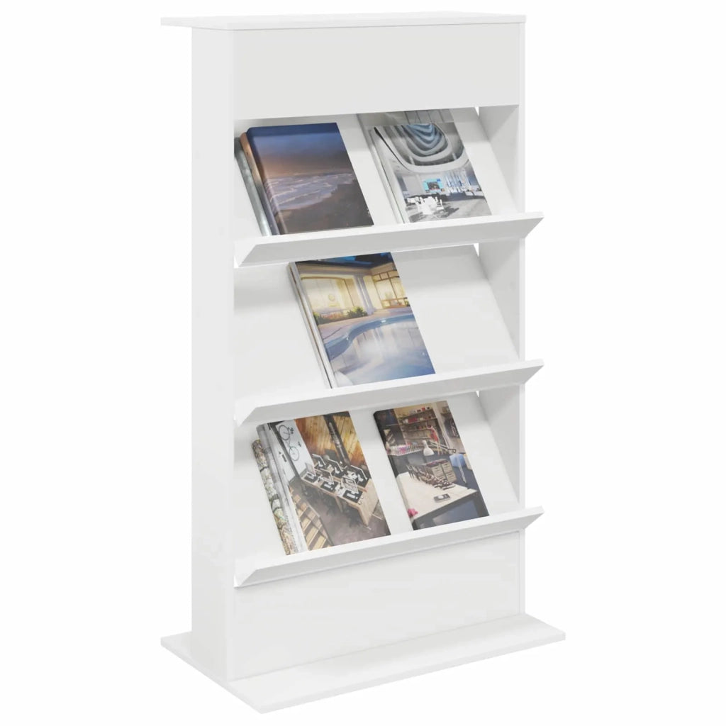 Scaffale per riviste Bianco 70 x 41 x 126 cm