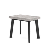 Consolle allungabile, 222x90x73cm, Per 10 persone, Gambe in legno, grigio cemento RF3070