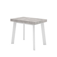 Consolle allungabile, 222x90x73cm, Per 10 persone, Gambe in legno, grigio cemento RF3014