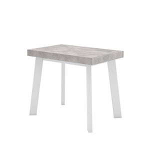 Consolle allungabile, 222x90x73cm, Per 10 persone, Gambe in legno, grigio cemento RF3014
