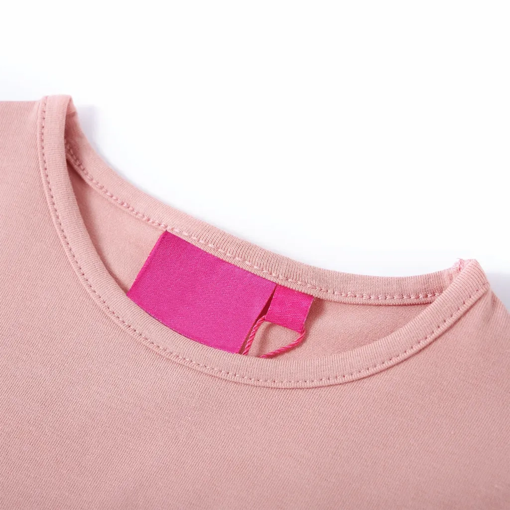 Maglietta da Bambina a Maniche Lunghe Rosa Chiaro 116