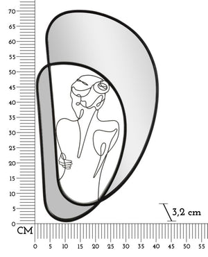 Specchio Artistico da Muro Nudity 40,6 x 3,2 x 70,5 cm
