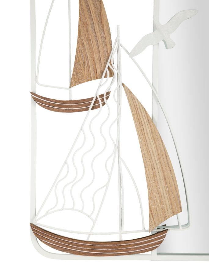 Specchio da parete Adriatic 60x4,4 cm - Eleganza e Design Marittimo