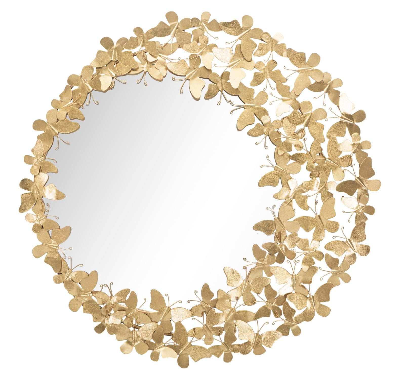 Specchio Glam Farfalla Vento Ø 81,5 cm con Specchio Interno Ø 55 cm