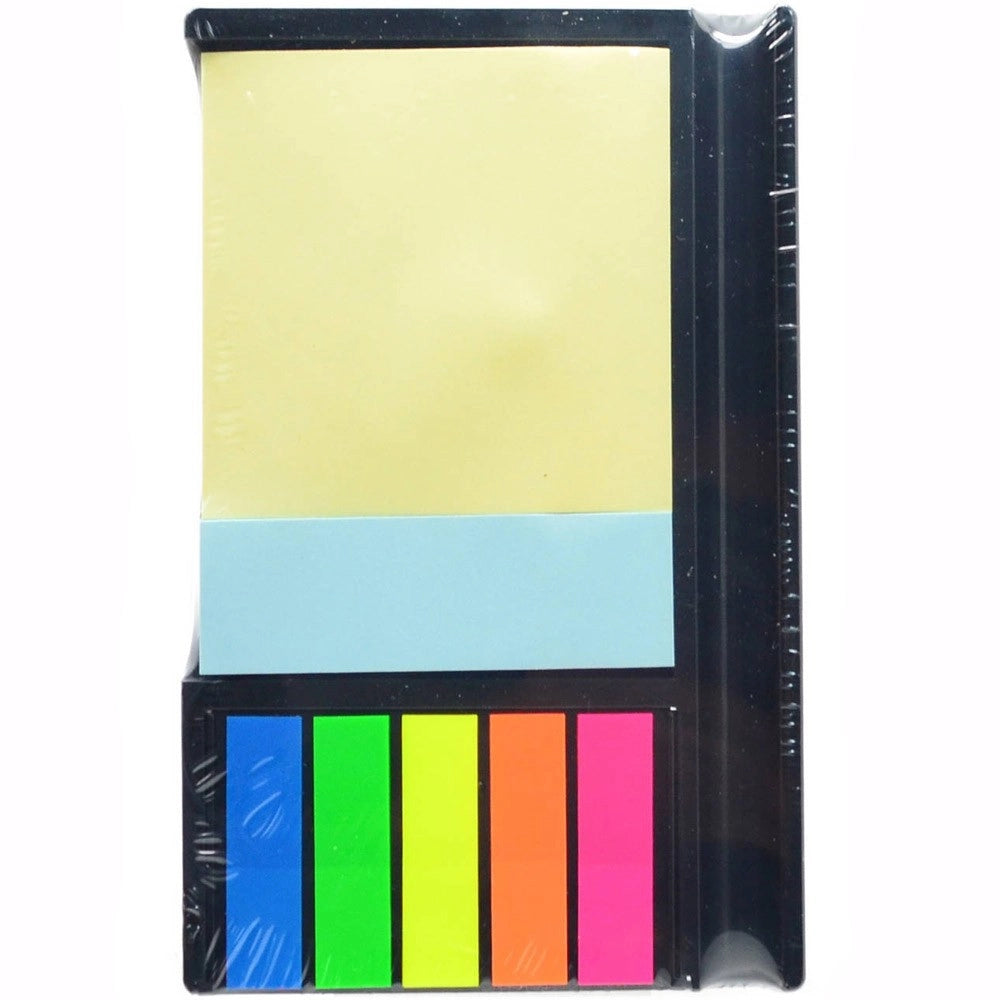 Trade Shop - Blocco Memo Adesivi In Misure E Colori Diverse Con Supporto In Plastica -