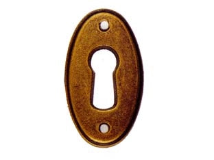 BOCCHETTE PER MOBILI OVALI MOD.30625 IN OTTONE ANTICATO- - mm.22x38h. - 10 pezzi METALSTYLE