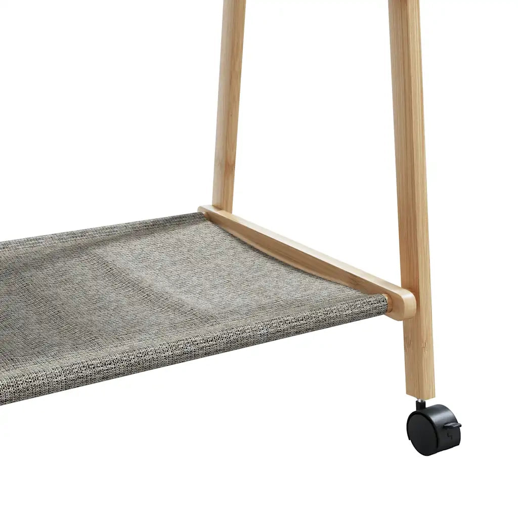 Appendiabiti con Ripiani e Ruote 106x34x106,5 cm in Bamb¨´ CFW2449711