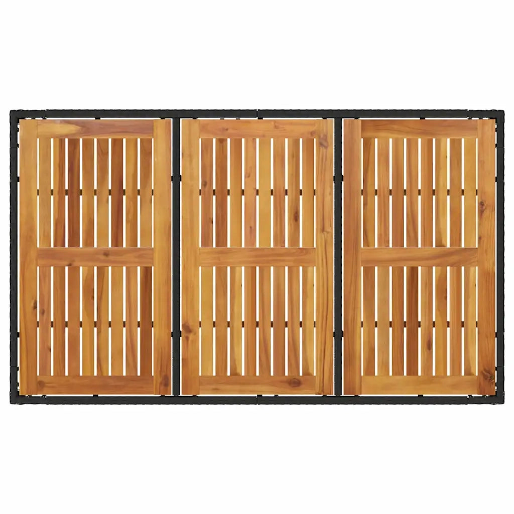 Set da Pranzo per Giardino 5 pcs Nero polyrattan 3334903