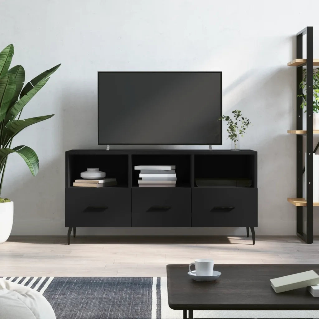 Mobile TV | Armadietto TV | Mobile Porta TV Nero 102x36x50 cm in Legno Multistrato