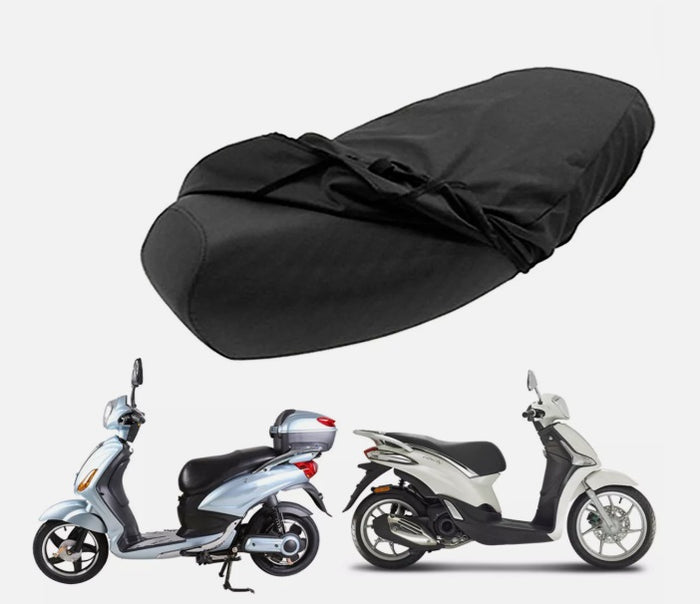 COPRISELLA PER MOTO SCOOTER NERO IN NYLON IMPERMEABILE RESISTENTE 75CM X 120CM