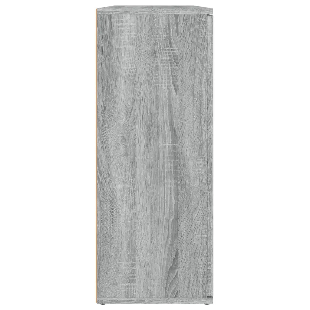 Credenza Grigio Sonoma 91x29,5x75 cm in Legno Multistrato