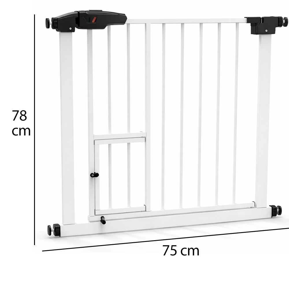 Cancelletto Bimbi Clic-Clac per Porta Cancello Bambini Animali Domestici 75x78cm