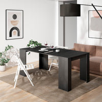 Consolle allungabile, 180x90x77cm, Per 8 persone, Tavolo da pranzo, Nero RF2627
