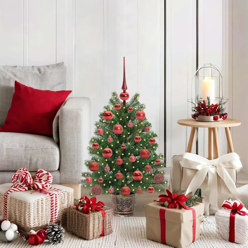Albero di Natale artificiale con 150 LED Verde 75 cm PE e PVC 3397302