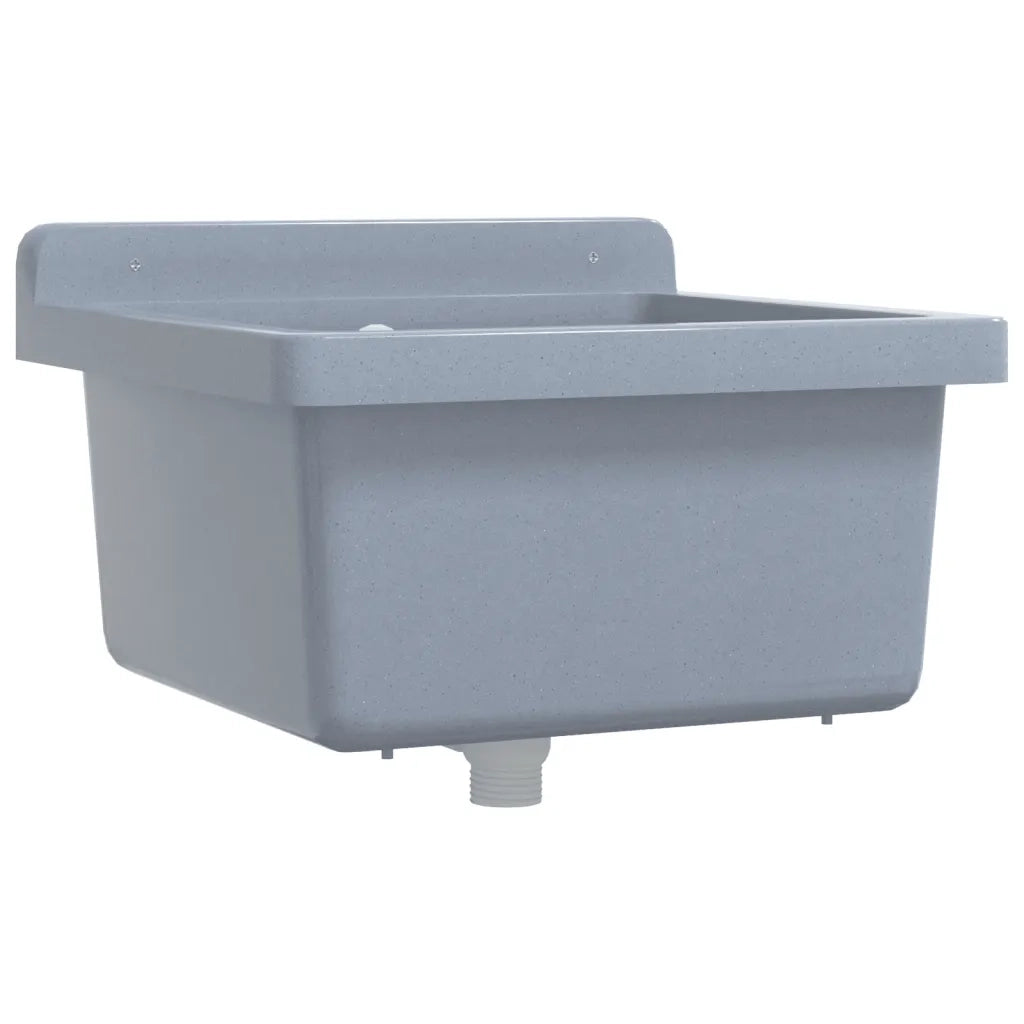 Lavabo a Parete Grigio 40x40x24 cm in Resina CFW5953012