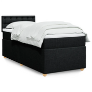 Giroletto a Molle con Materasso Nero 90x200 cm in Tessuto 3288879