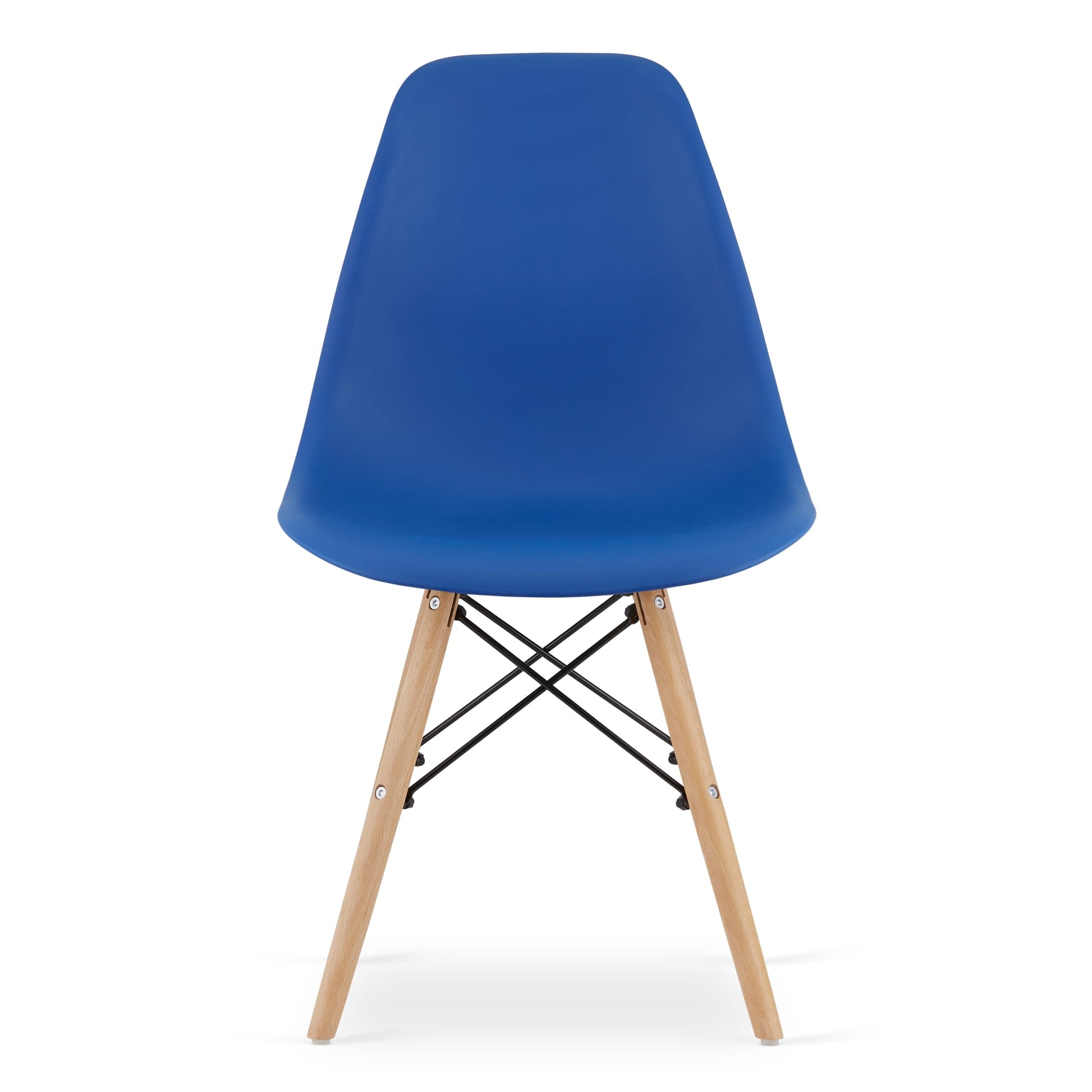 Sedia ergonomica Valora OSAKA con gambe naturali blu per soggiorno x2