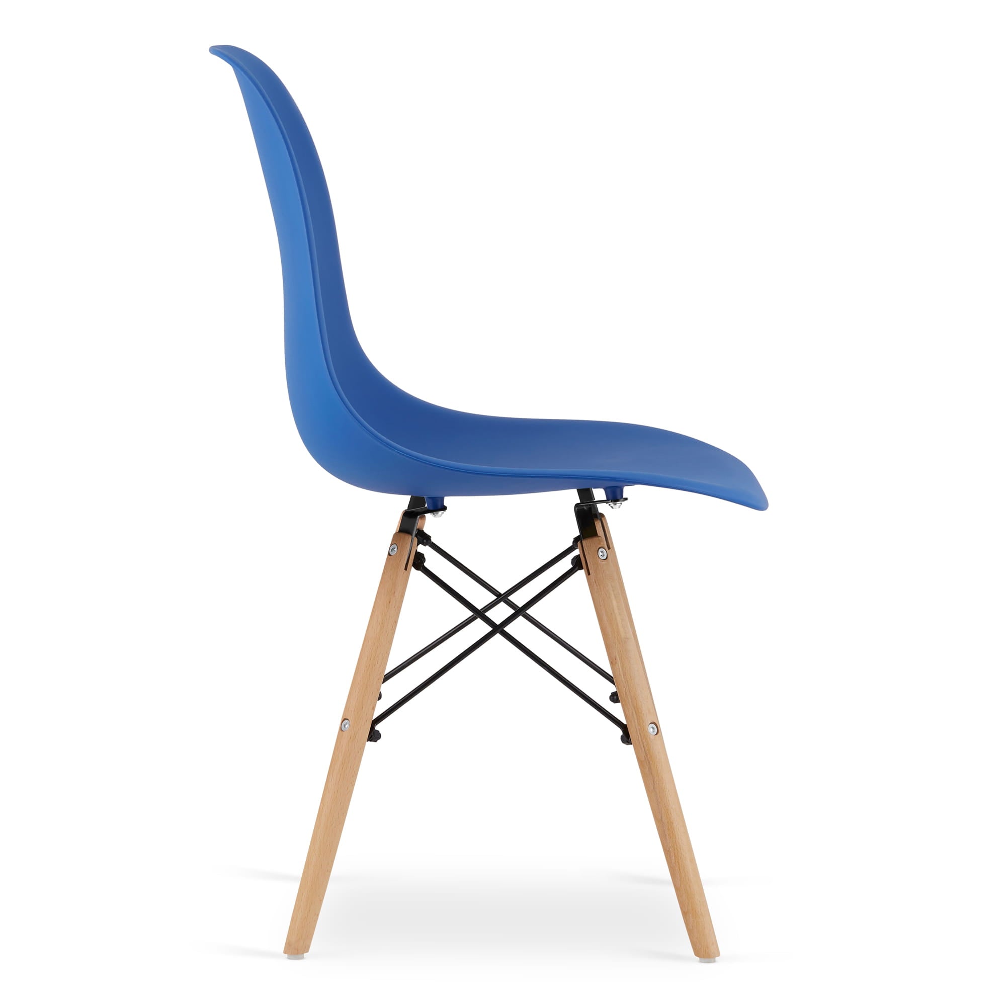 Sedia ergonomica Valora OSAKA con gambe naturali blu per soggiorno x2
