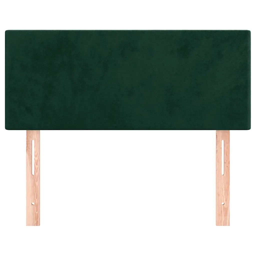 Testiera-Testata-Testiera Decorativa Verde scuro 90x5x78/88 cm in Velluto 365515