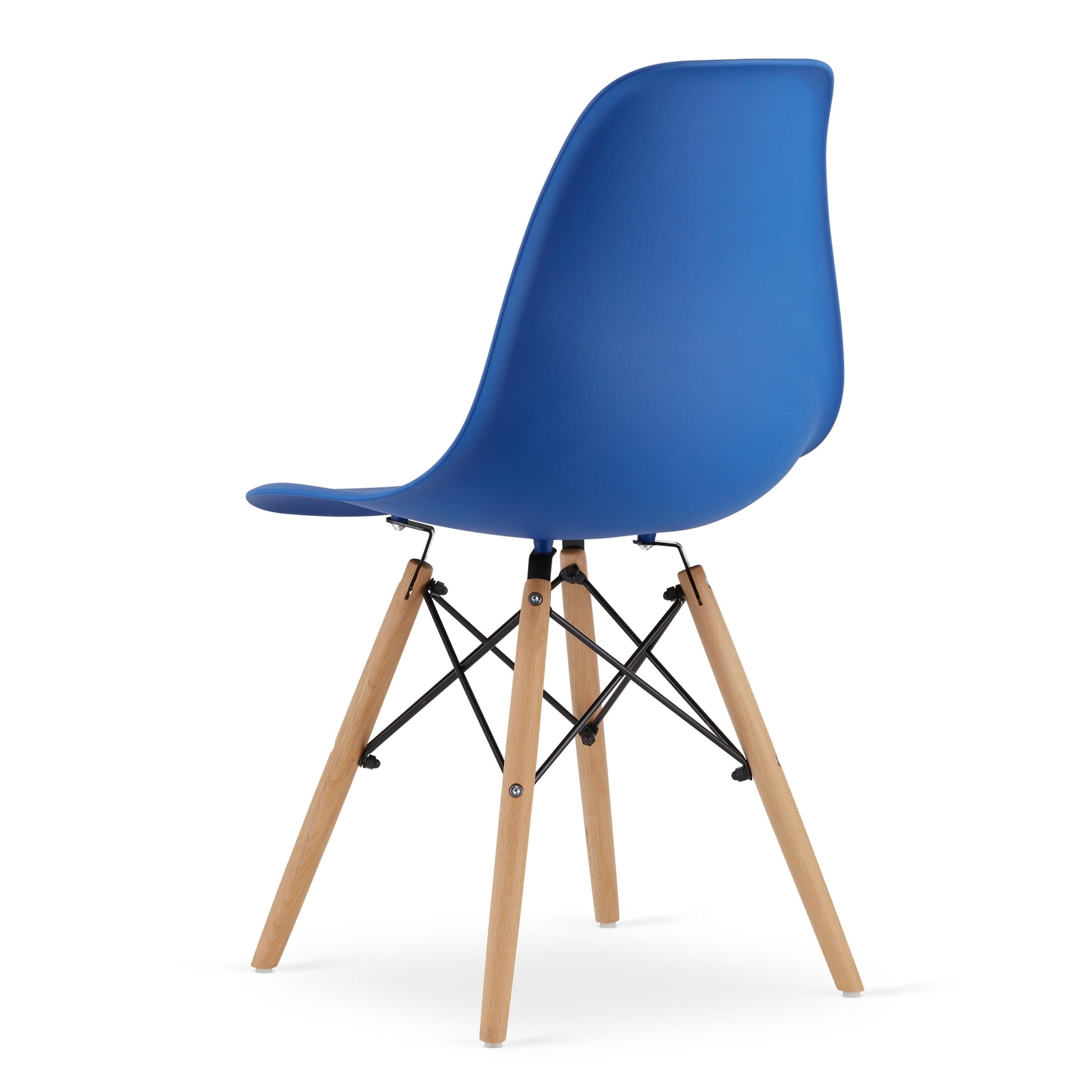 Sedia ergonomica Valora OSAKA con gambe naturali blu per soggiorno x2